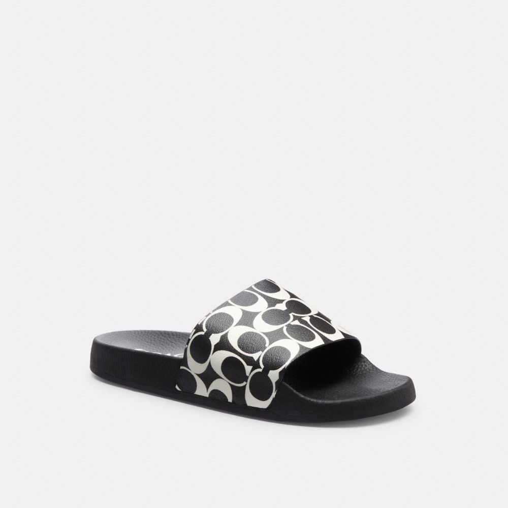 Coach black slides new arrivals