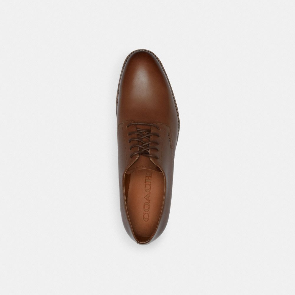 COACH®,Davi Derby,Leather,Derby Shoes,Work,Brown,Inside View,Top View