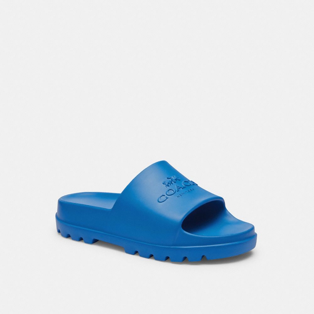 COACH®,JAC SLIDE,Bright Blue,Front View