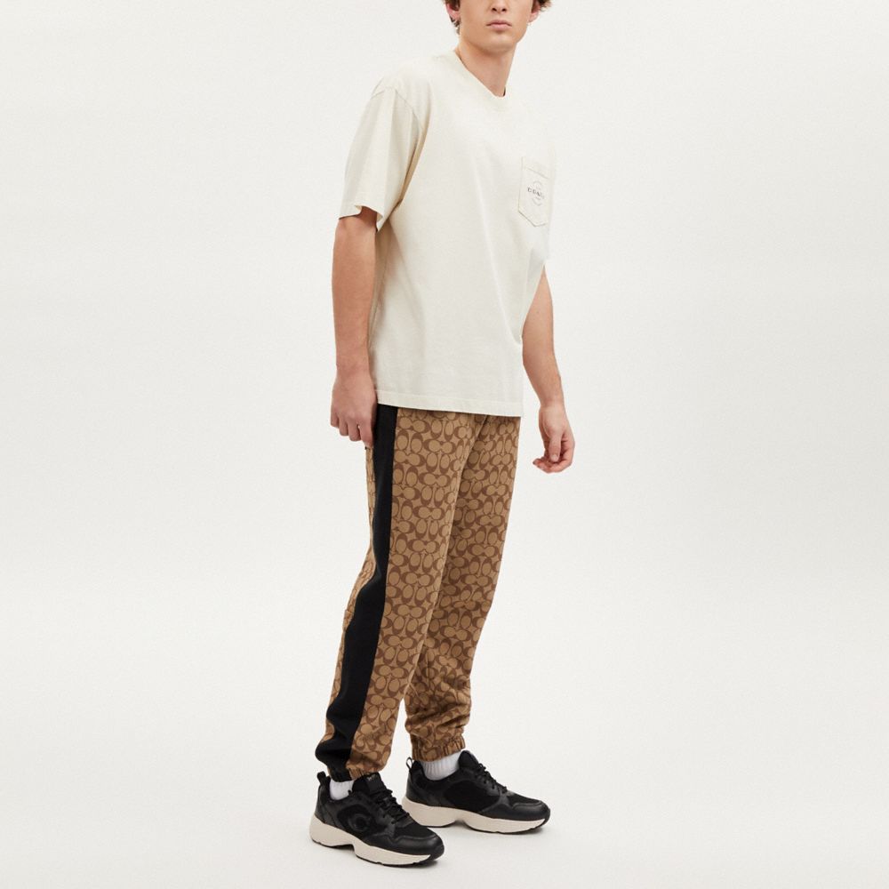 COACH®,SIGNATURE SWEATPANTS,Khaki Signature,Scale View