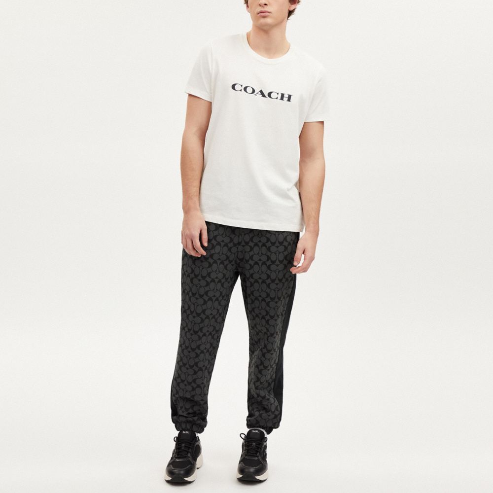 COACH®,シグネチャー スウェットパンツ,トップス&パンツ,ﾁｬｺｰﾙ ｼｸﾞﾈﾁｬｰ