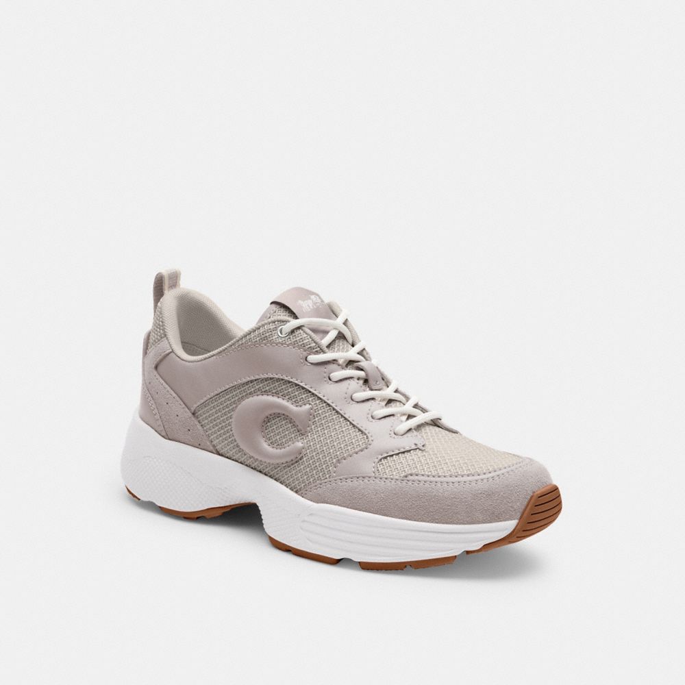 COACH®,STRIDER SNEAKER,Grey Birch,Front View