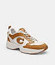 COACH®,STRIDER SNEAKER,Mixed Material,Light Saddle/Chalk,Front View