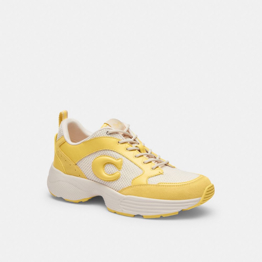 COACH®,STRIDER SNEAKER,Retro Yellow,Front View