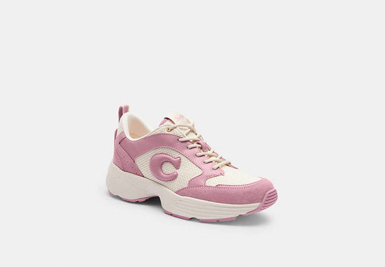 COACH®,STRIDER SNEAKER,Mixed Material,Tulip,Front View