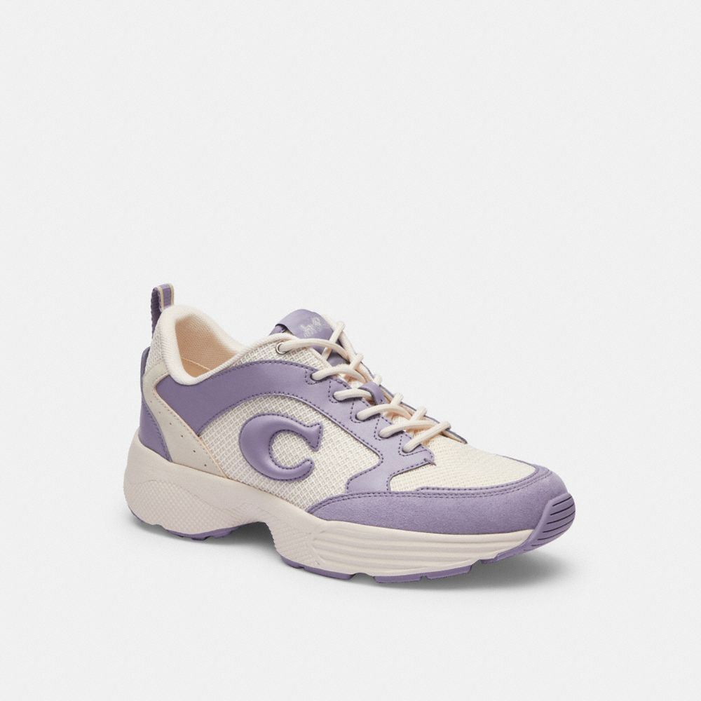 COACH®,STRIDER SNEAKER,Light Violet,Front View