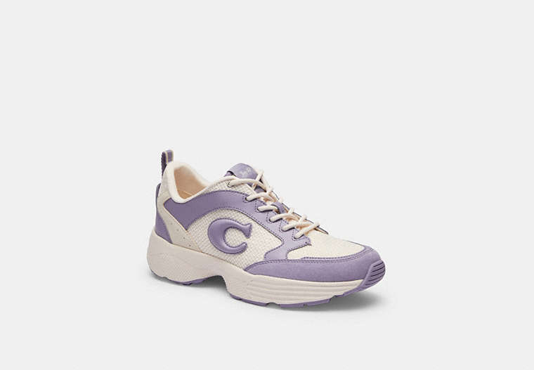 COACH®,STRIDER SNEAKER,Mixed Material,Light Violet,Front View