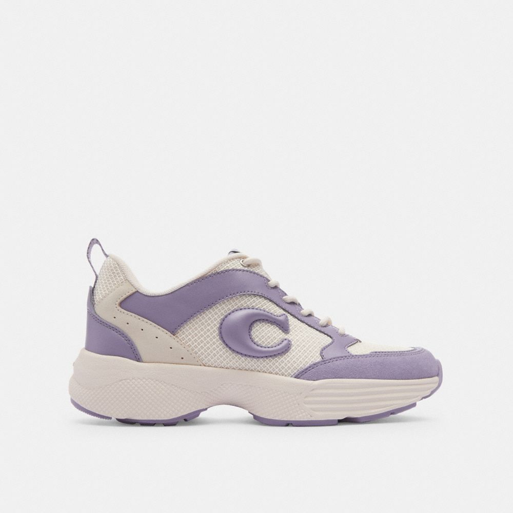 COACH®,STRIDER SNEAKER,Light Violet,Angle View