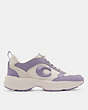 COACH®,STRIDER SNEAKER,Mixed Material,Light Violet,Angle View