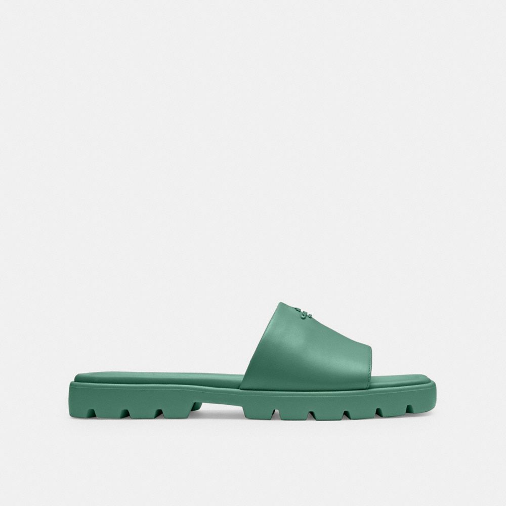 COACH®,FIONA SANDAL,Bright Green,Angle View