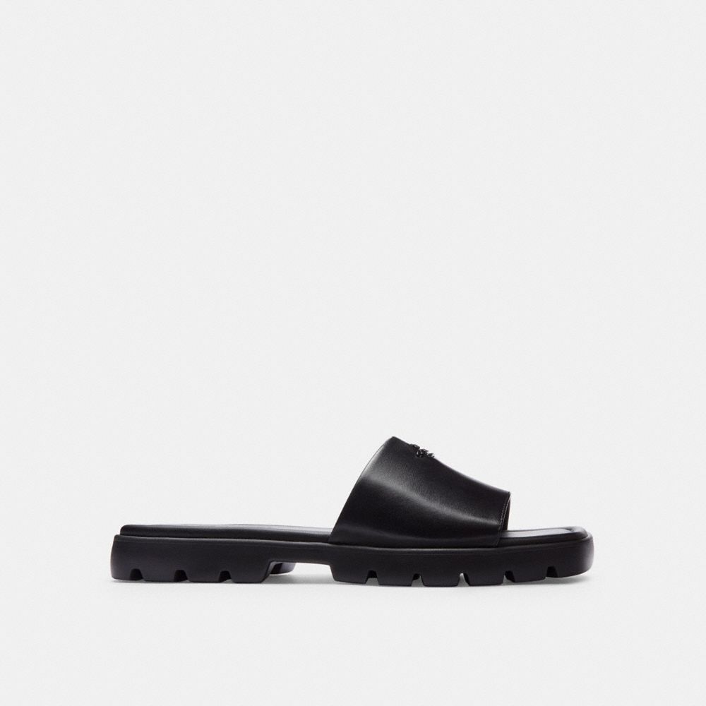 COACH®,FIONA SANDAL,Black,Angle View