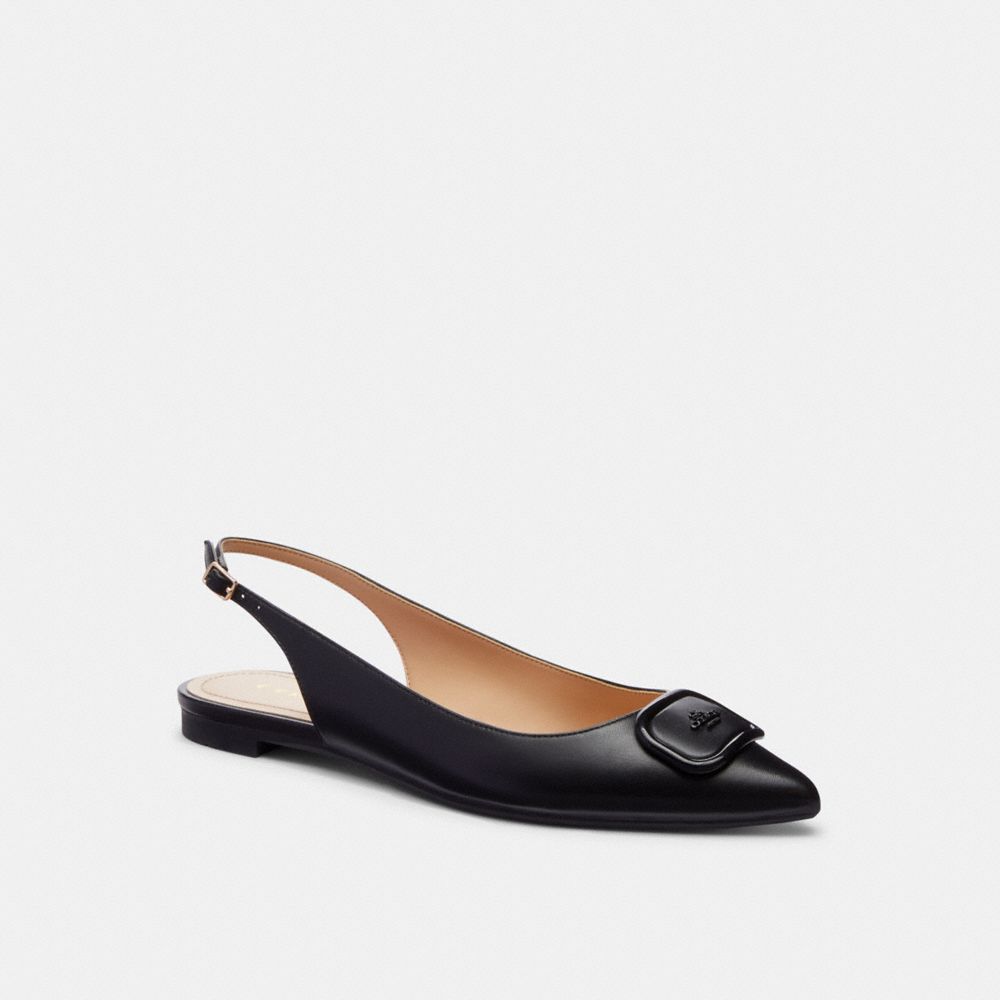 COACH®,VEDA SLINGBACK,Black,Front View