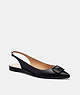COACH®,VEDA SLINGBACK,Leather,Black,Front View
