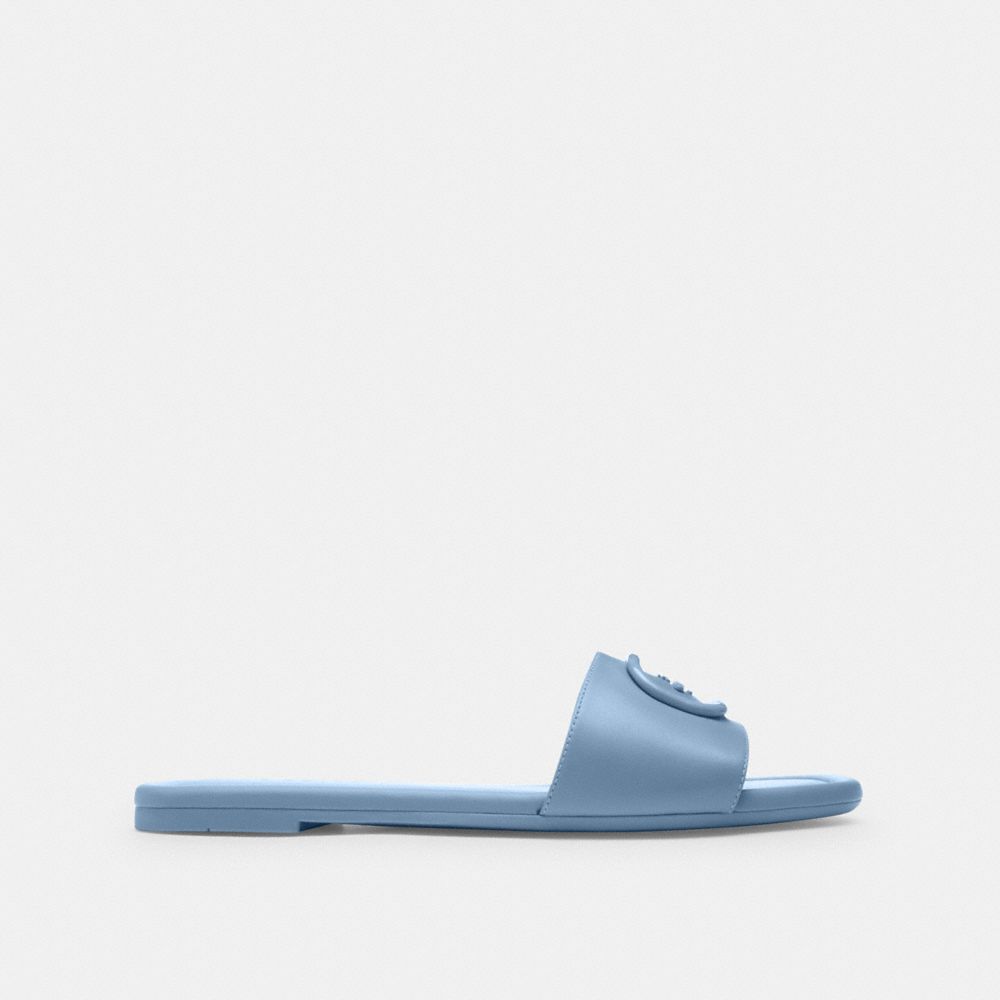 COACH®,EVY SANDAL,Cornflower,Angle View