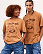 COACH®,Relaxed T-Shirt in 97% Recycled Cotton: Flower Pot,New Item1,Camel,Scale View