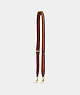 COACH®,WEBBING STRAP,Leather,X-Large,Gold/Wine Multi,Front View