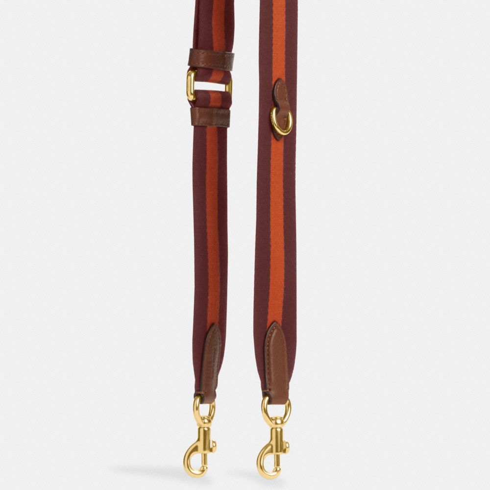 COACH®,WEBBING STRAP,Gold/Wine Multi