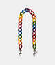 COACH®,CHAIN SHOULDER STRAP IN RAINBOW,Recycled Resin,Silver,Front View