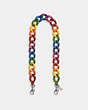 COACH®,CHAIN SHOULDER STRAP IN RAINBOW,Recycled Resin,Silver,Front View