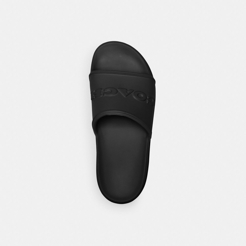 COACH®,Jesse Slide,EVA,Slides,Pull Tab,Casual,Black,Inside View,Top View