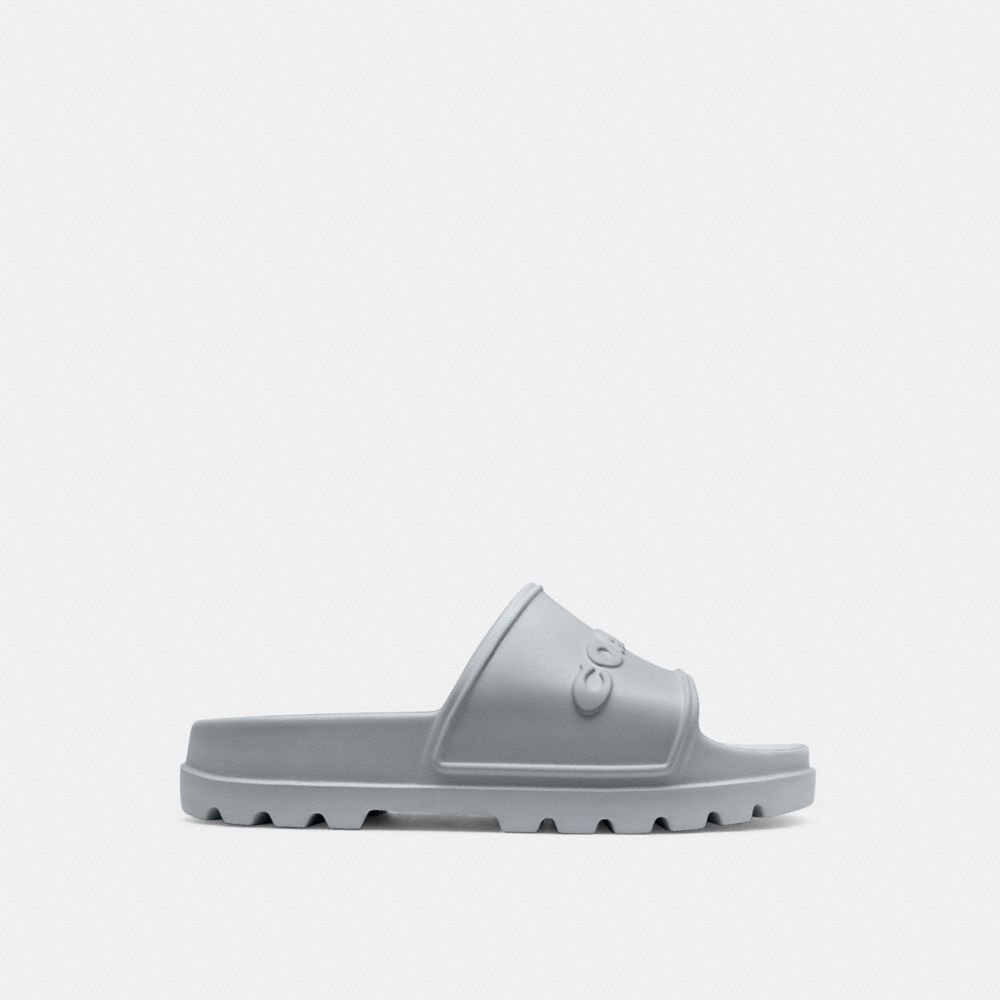COACH®,Jesse Slide,EVA,Slides,Pull Tab,Casual,Gray,Angle View