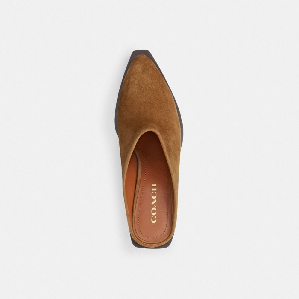 COACH®,PALOMA MULE,Suede,Coconut,Inside View,Top View