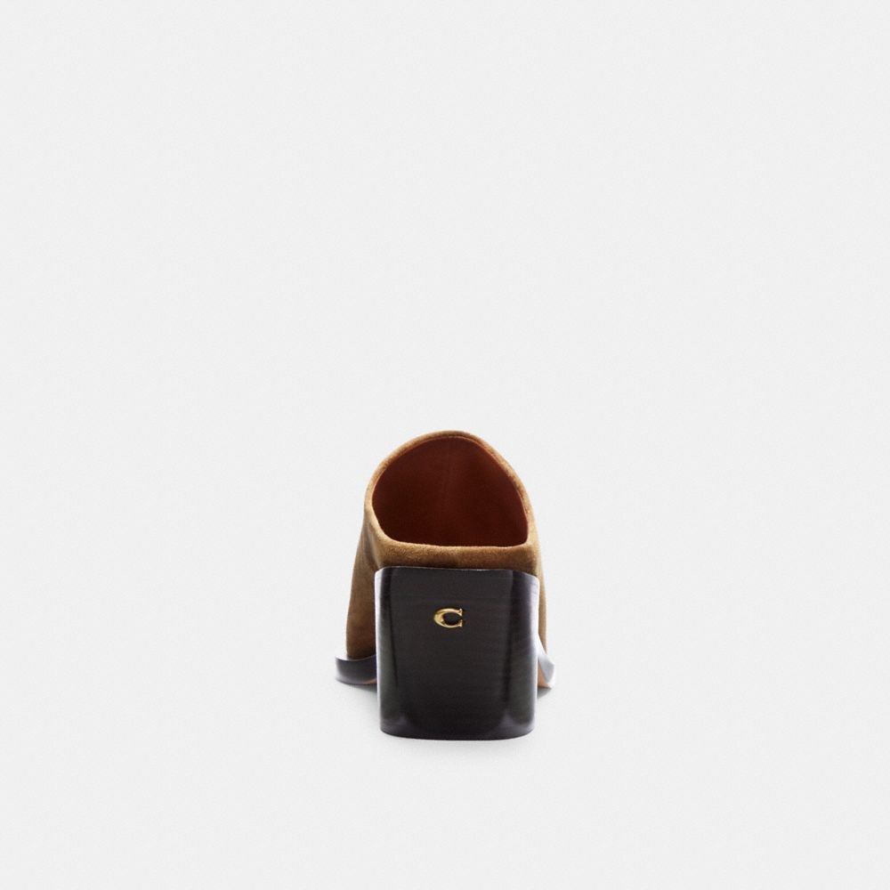 COACH®,Paloma Mule,Lining Leather,Leather,Rubber,Mules,Casual,Brown,Alternate View