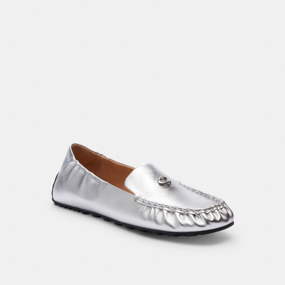 COACH®,RONNIE LOAFER,Silver,Front View image number 0
