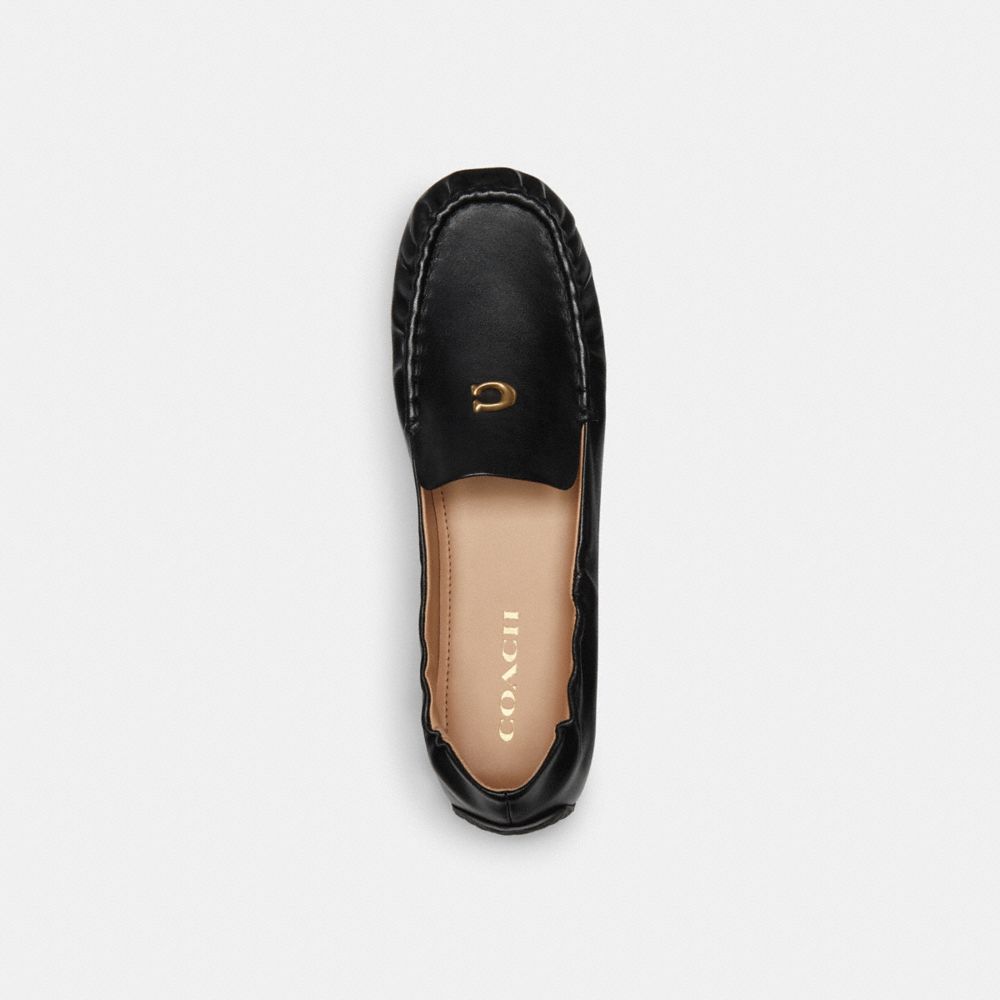 COACH®,RONNIE LOAFER,Leather,Black,Inside View,Top View