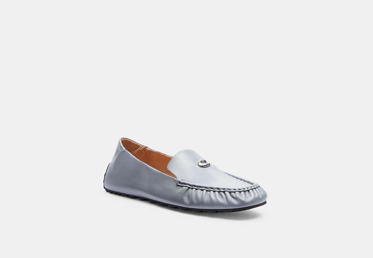 COACH®,RONNIE LOAFER,Leather,Grey Blue,Front View image number 0