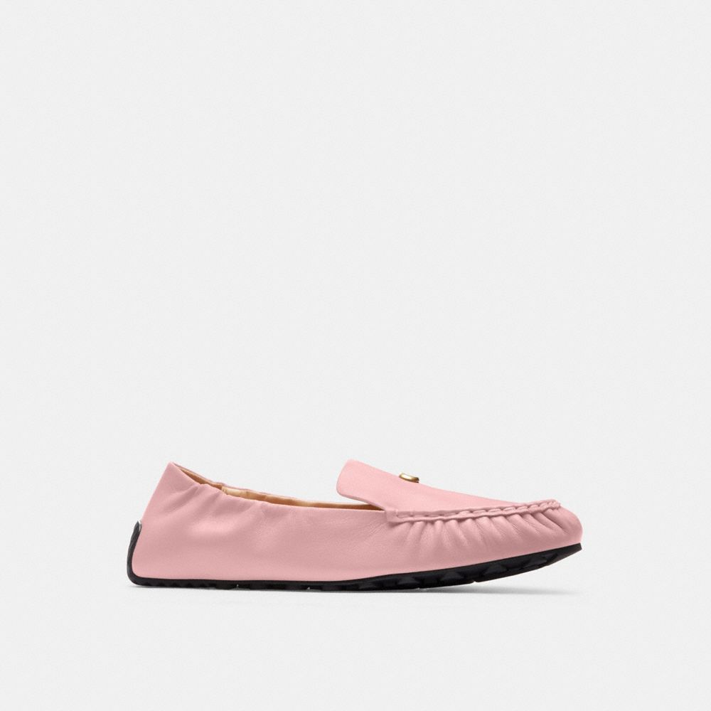 Pink store coach loafers