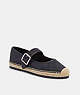 COACH®,COURTNEY ESPADRILLE IN SIGNATURE CANVAS,Signature Coated Canvas,Black,Front View