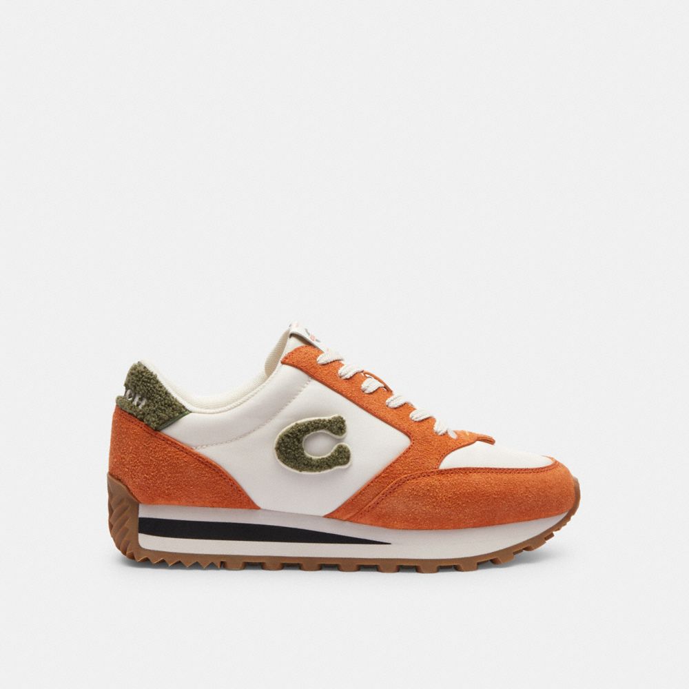 COACH®,ランナー スニーカー,スニーカー,ｽﾊﾟｲｽ ｵﾚﾝｼﾞ/ﾁｮｰｸ