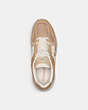 COACH®,C301 SNEAKER,Suede,Taupe,Inside View,Top View