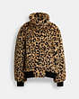 COACH®,PRINTED FAUX FUR JACKET,Acrylic,Gift Picks by Baron,Leopard,Front View