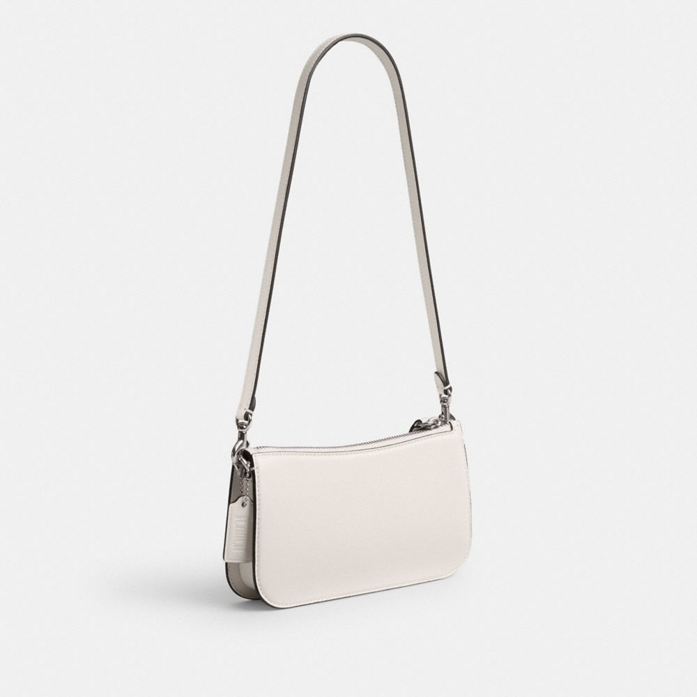 COACH®,THE LIL NAS X DROP PENN SHOULDER BAG,Luxe Refined Calf Leather,Mini,Silver/Chalk,Angle View