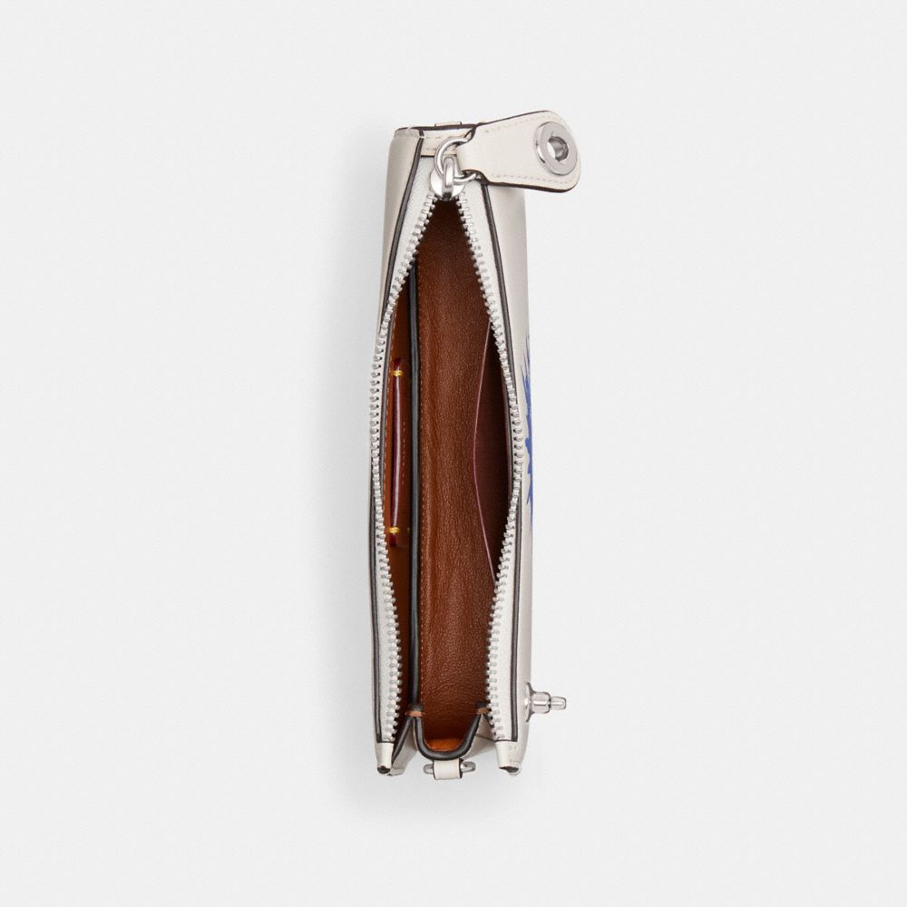 COACH®,The Lil Nas X Drop Penn Shoulder Bag,Calfskin Leather,Lining Leather,Shoulder Bag,Graphic,Logo,Silver Metal,Day Party,White,Inside View,Top View