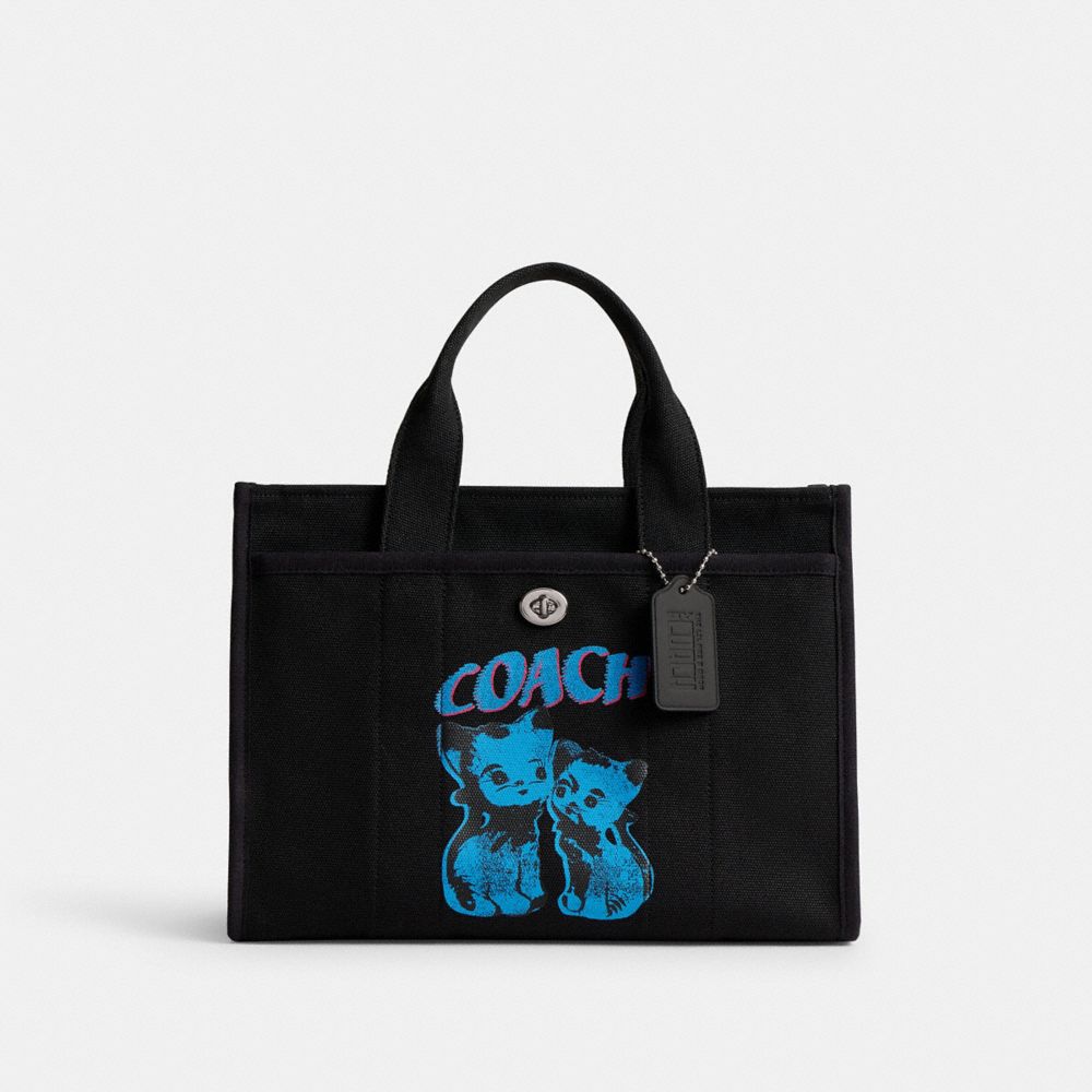 COACH®,THE LIL NAS X DROP CARGO TOTE BAG,canvas,X-Large,Silver/Black,Front View