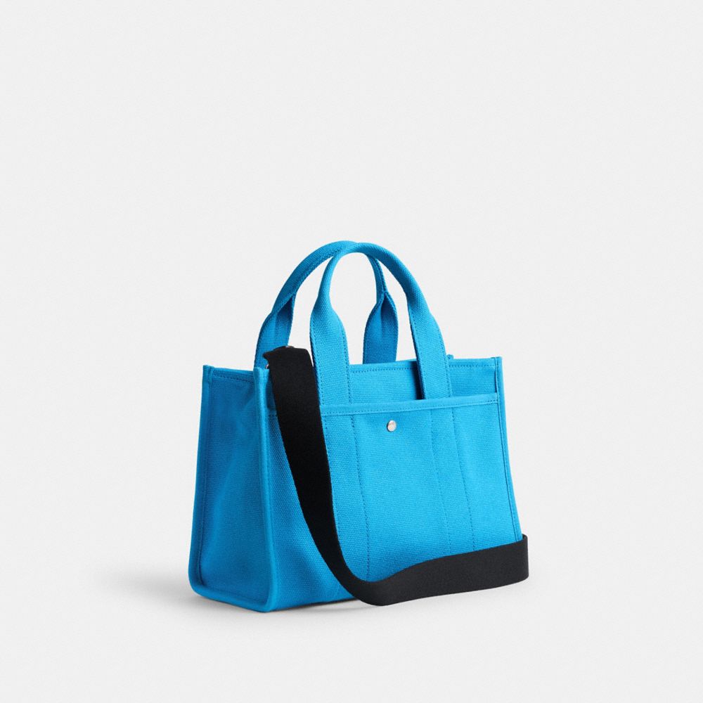 COACH®,THE LIL NAS X DROP CARGO TOTE BAG 26,Luxe Refined Calf Leather,Medium,Silver/Montero Blue,Angle View