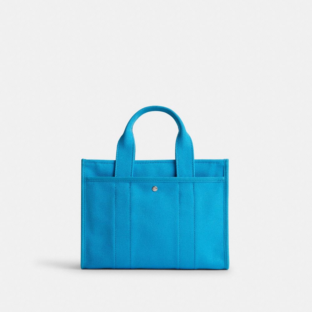 COACH®,THE LIL NAS X DROP CARGO TOTE BAG 26,Luxe Refined Calf Leather,Medium,Silver/Montero Blue,Back View