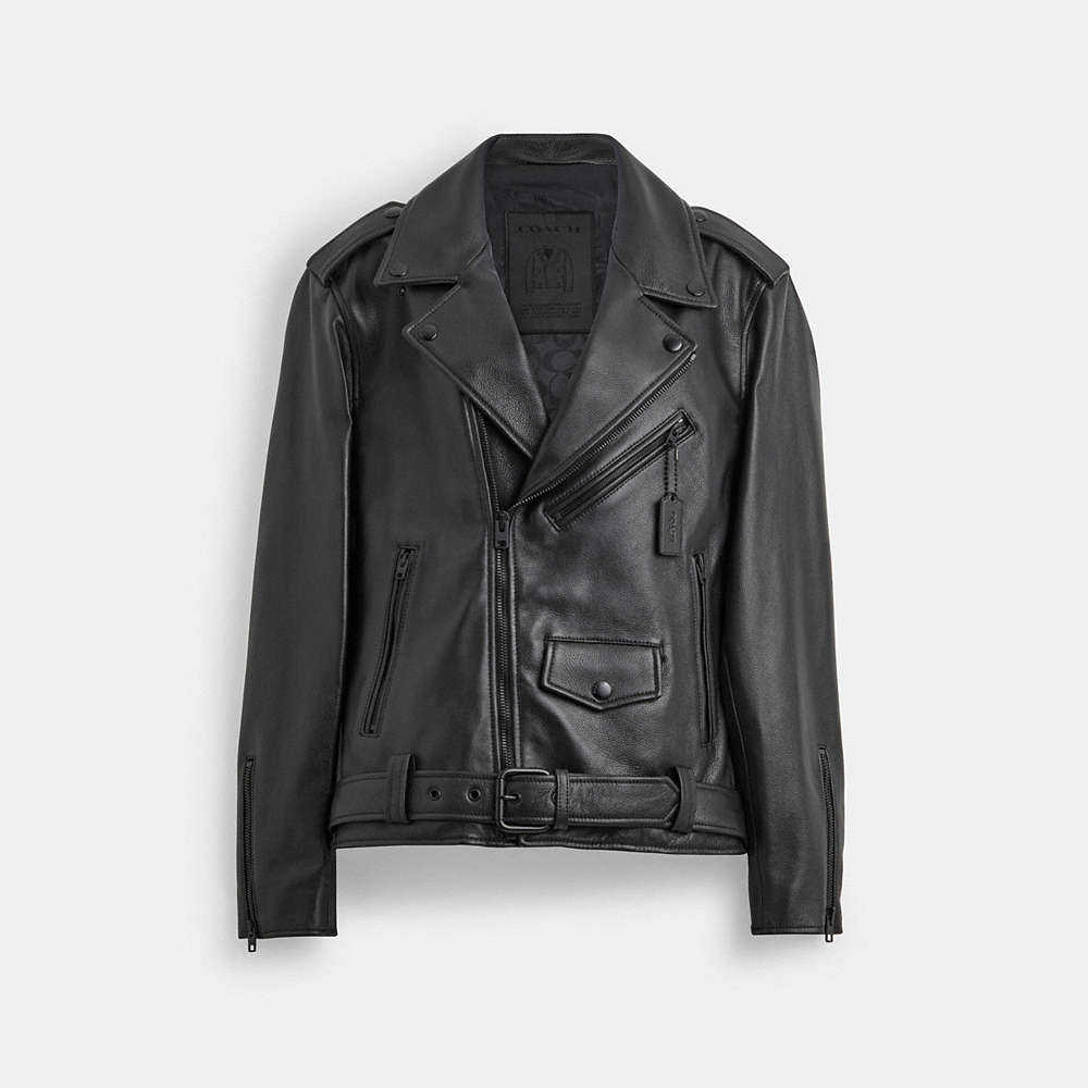 Coach Moto Jacket In Black