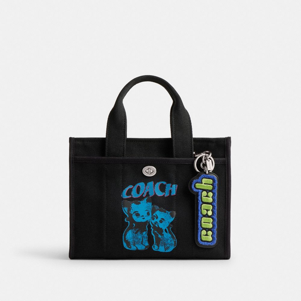 COACH®,BRELOQUE DE SAC LIL NAS X DROP,Cuir,Argent/jaune,Angle View