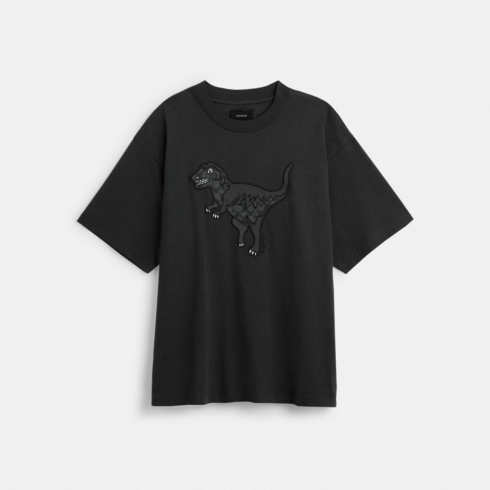 COACH®,REXY T-SHIRT,Black,Front View