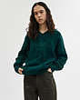 COACH®,SIGNATURE SWEATER IN RECYCLED WOOL,wool,Green,Scale View