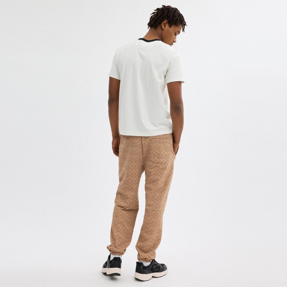 COACH®,ESSENTIAL SIGNATURE JOGGERS,Tan Signature,Scale View