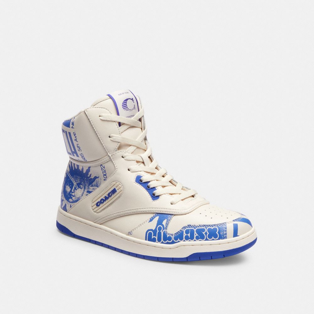 Shop Coach Outlet The Lil Nas X Drop C202 High Top Sneaker In White