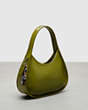 COACH®,Ergo Bag in Crinkle Patent Coachtopia Leather,Coachtopia Leather,Small,Olive Green,Angle View