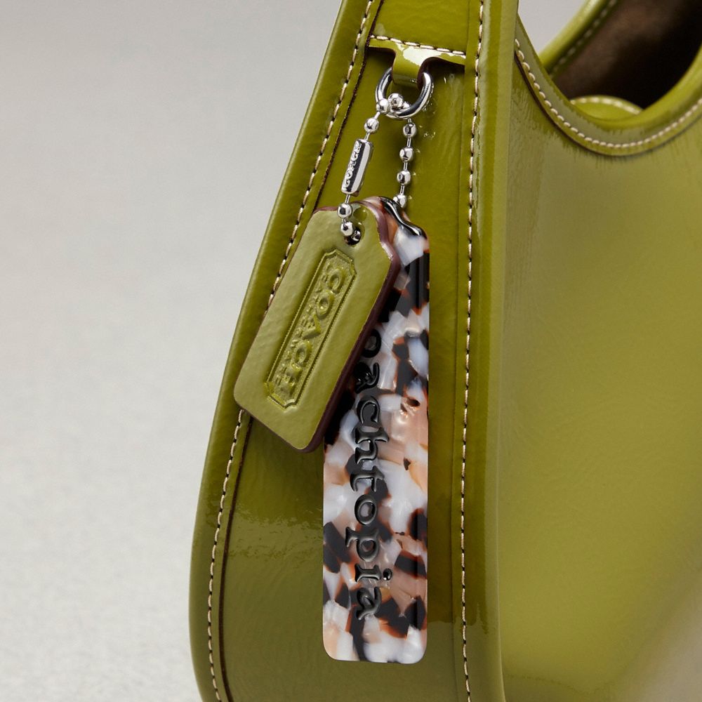 COACH®,Ergo Bag In Crinkle Patent Coachtopia Leather,Recycled Polyester,Shoulder Bag,Logo,Sustainable,Casual,Olive,Group View