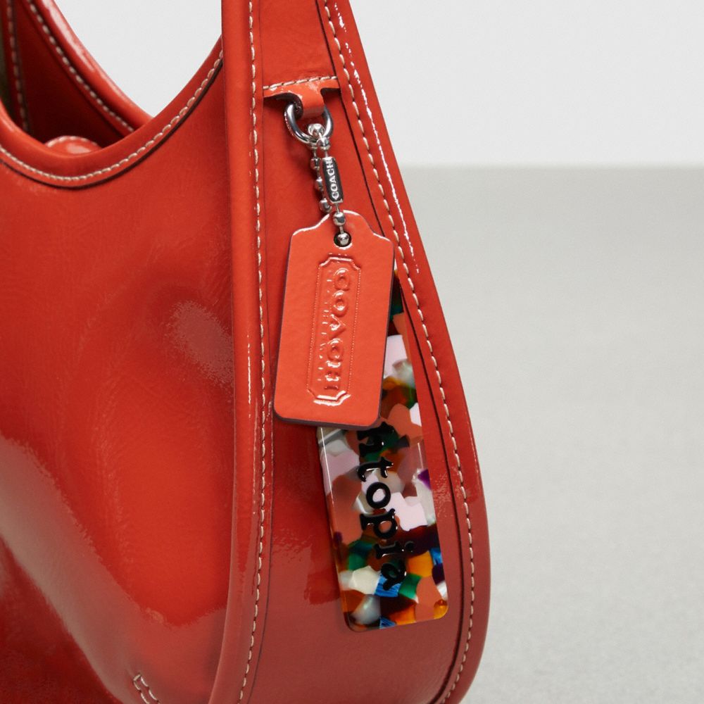 COACH®,Ergo Bag In Crinkle Patent Coachtopia Leather,Leather,Shoulder Bag,Logo,Stitching,Sustainable,Casual,Red,Group View