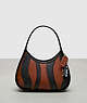 COACH®,Ergo Bag in Upcrafted Leather: Wavy Stripe,Coachtopia Leather,Small,Black/Saddle,Front View